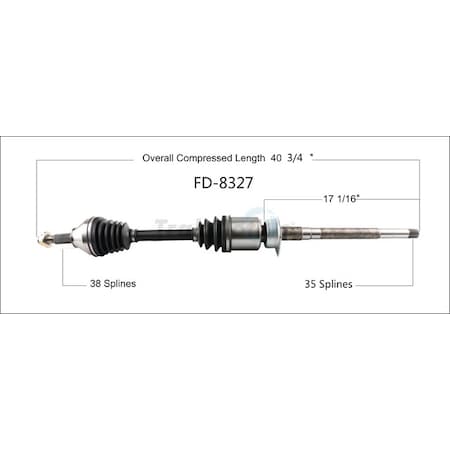 Surtrack Axle Cv Axle Shaft, Fd-8327 FD-8327